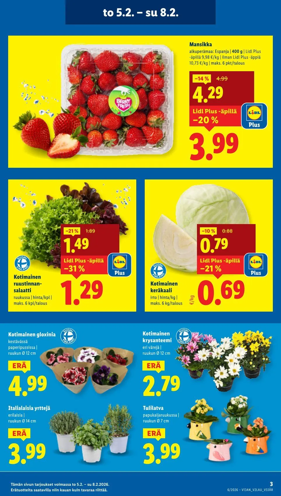 Kaupan Lidl uusimmat tarjoukset voimassa alkaen 5. helmikuuta - 8. helmikuuta 2026 - Tarjouslehti sivu 3