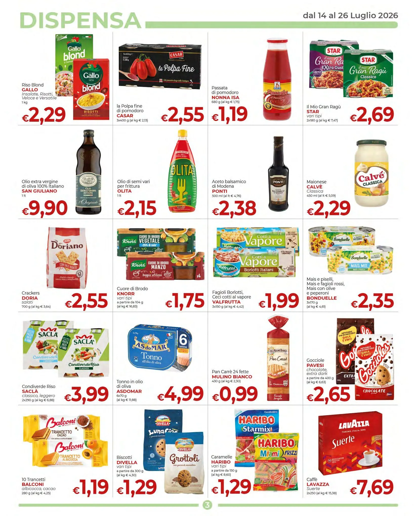 Supermercati Nonna Isa da 14 luglio a 26 luglio di 2026 - Pagina del volantino 3