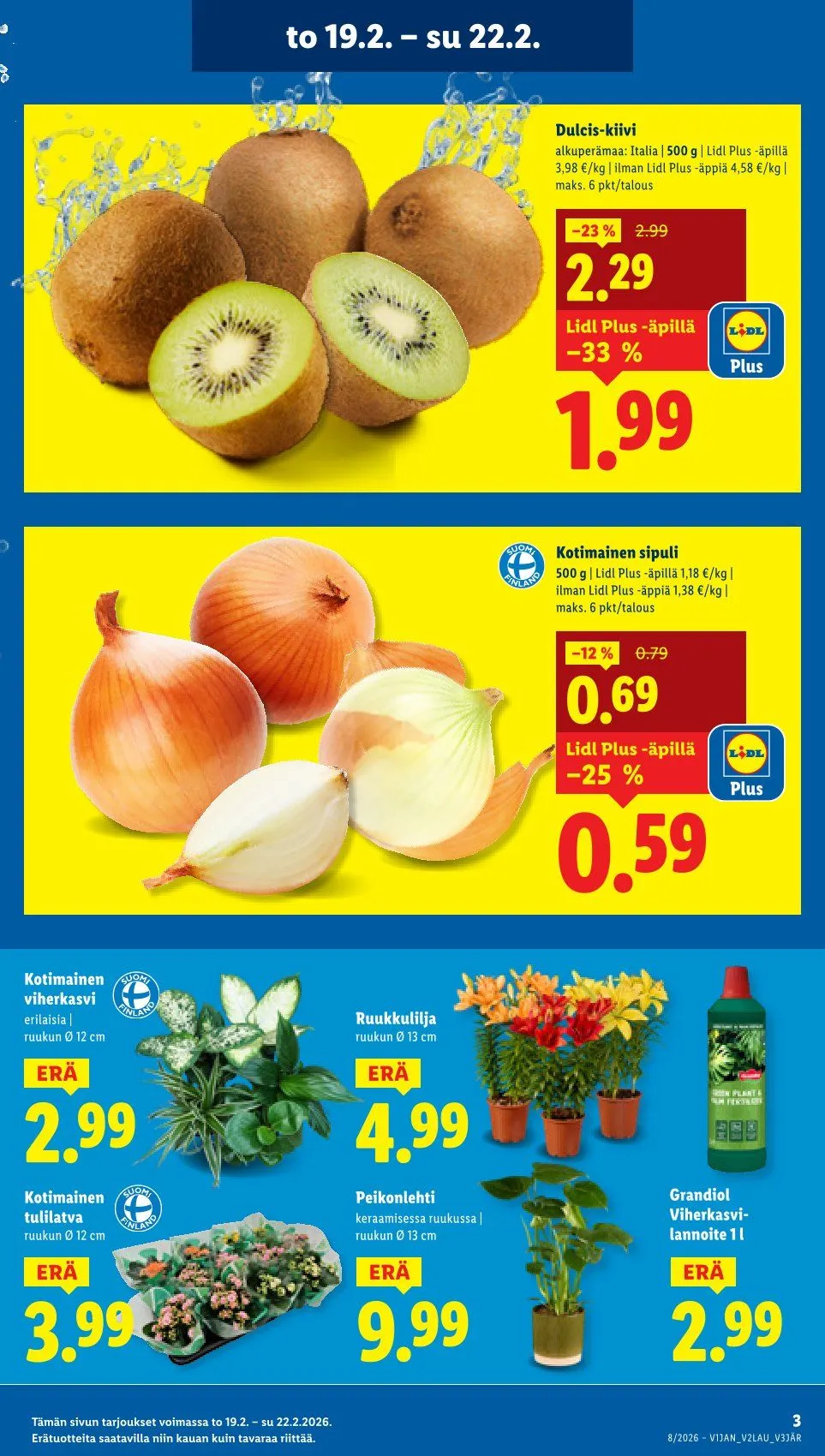 Kaupan Lidl uusimmat tarjoukset voimassa alkaen 19. helmikuuta - 25. helmikuuta 2026 - Tarjouslehti sivu 3
