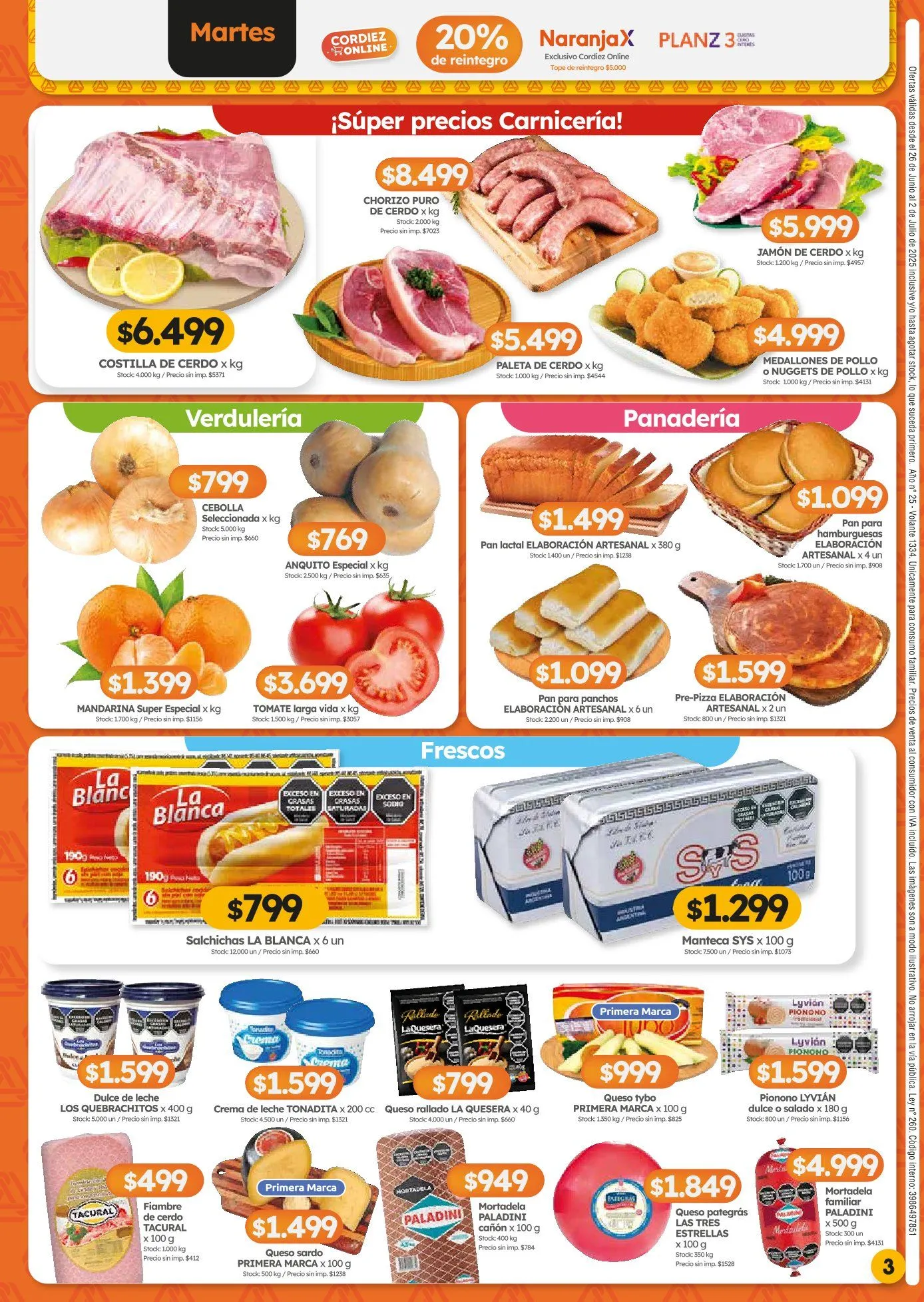 Ofertas de Cordiez Ofertas 26 de junio al 1 de julio 2025 - Página 3 del catálogo