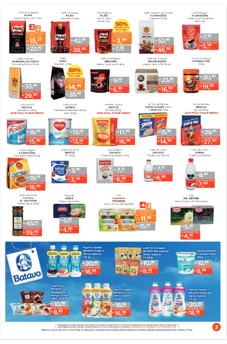 Encarte de Folhetos Supermercados Mundial 17 de julho até 30 de julho 2026 - Pagina 3