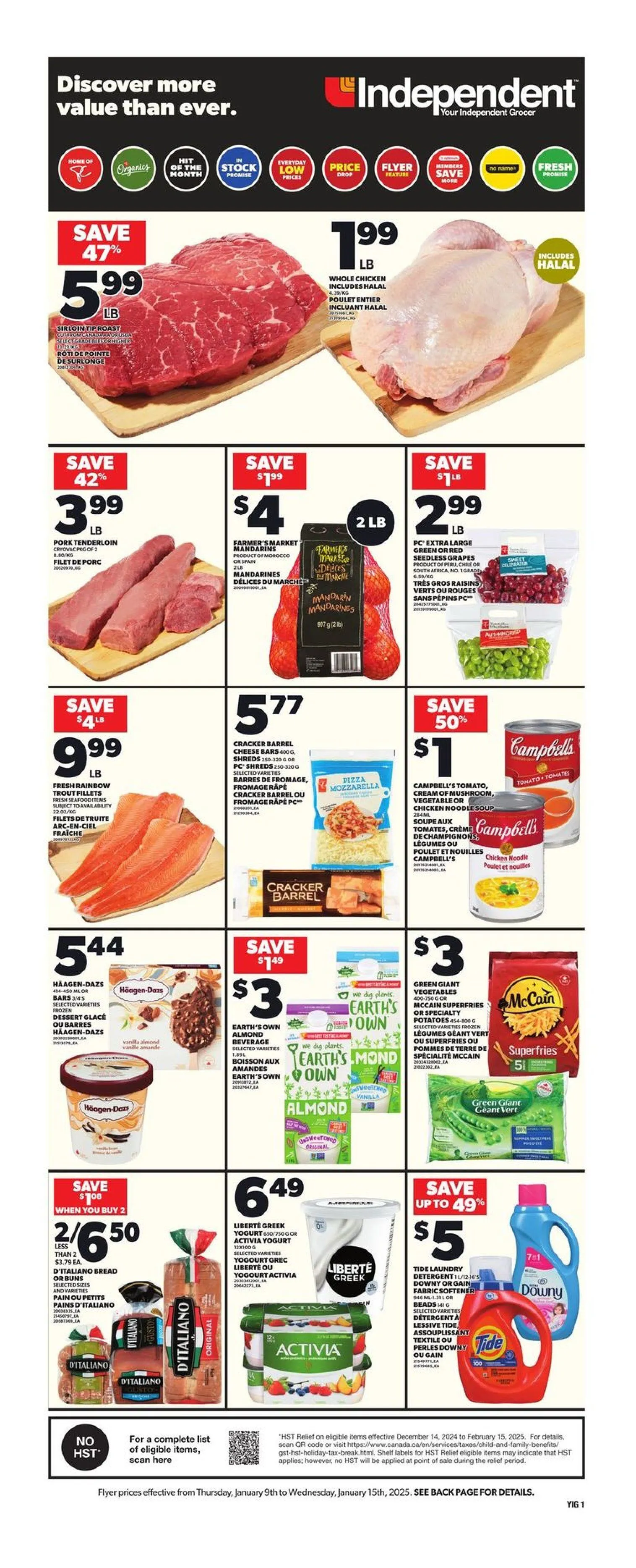 Independent  Sales from January 9 to January 15 2025 - flyer page 1