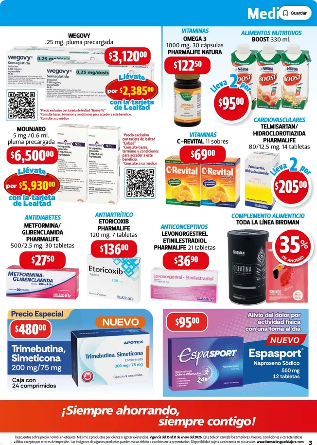 Catálogo de Farmacia Guadalajara  catálogo 15 de enero al 31 de enero 2026 - Pagina 3