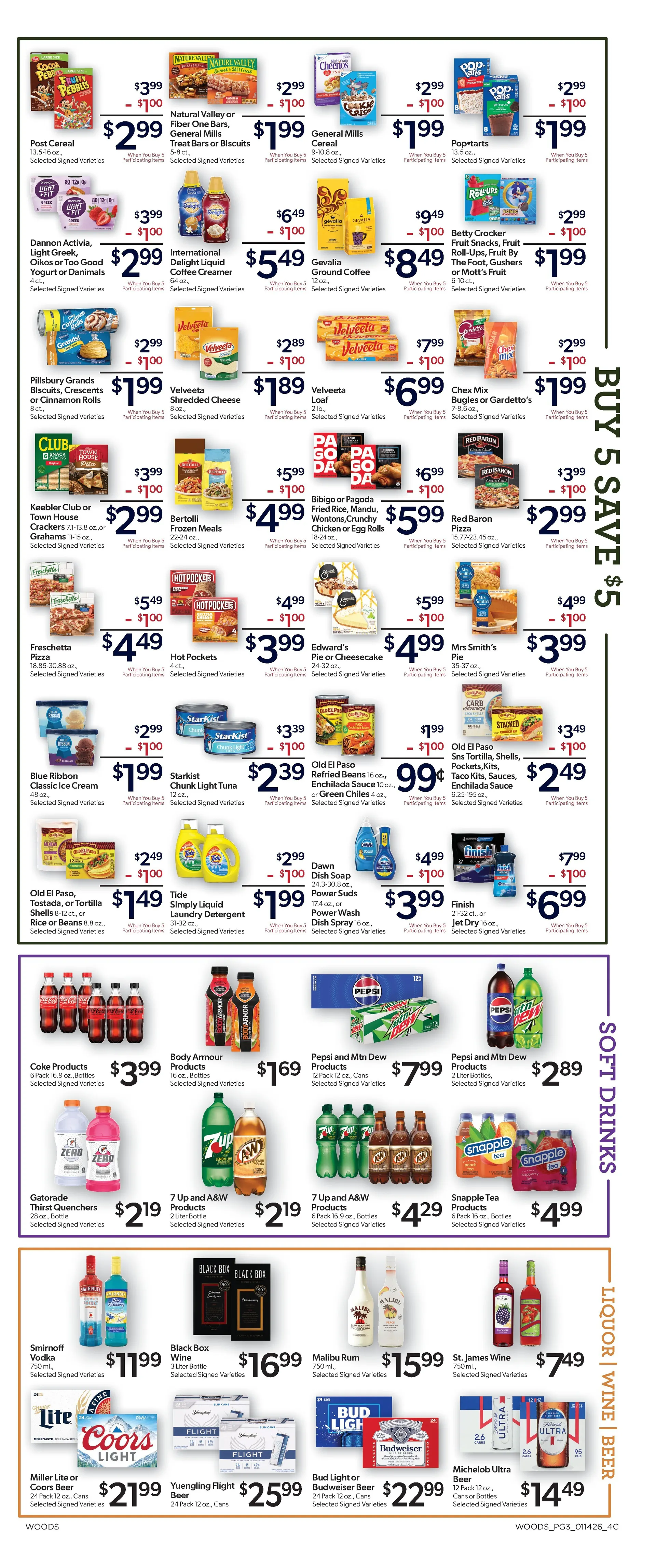 Weekly ad Woods Supermarket Sales from January 14 to January 20 2026 - Page 3