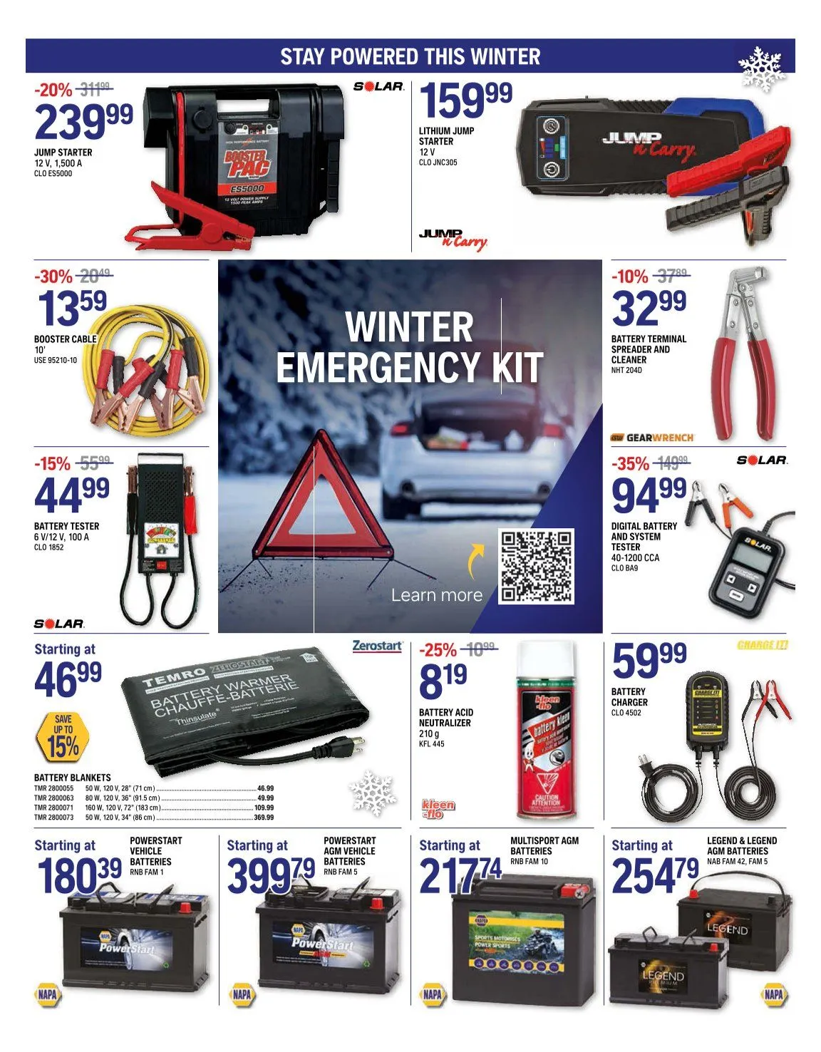 NAPA Auto Parts Sales from November 13 to December 31 2025 - flyer page 3