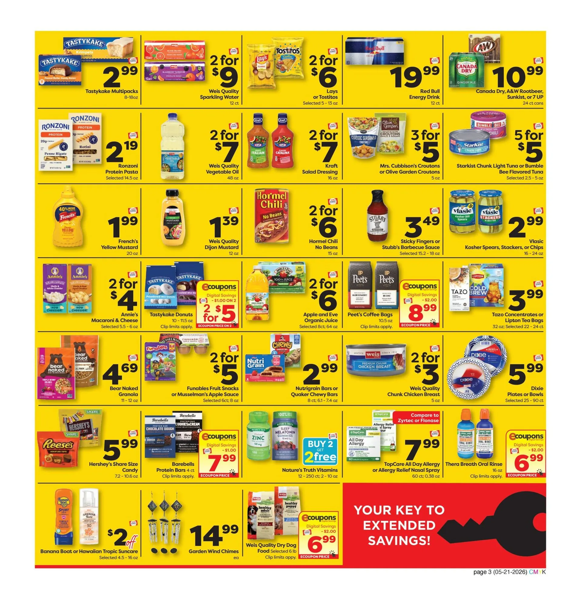 Weekly promotion Weis Sales spanning from May 21 to June 17 2026 - Page 3 for Catalogue 365