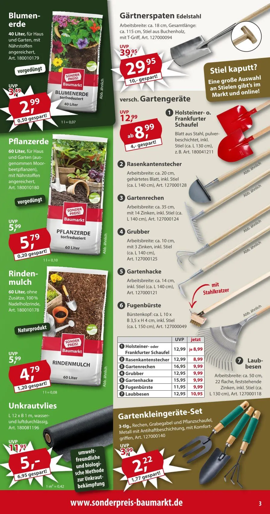  Prospekt Sonderpreis-Baumarkt von 14. Februar bis 20. Februar 2026 - Prospekt seite 3