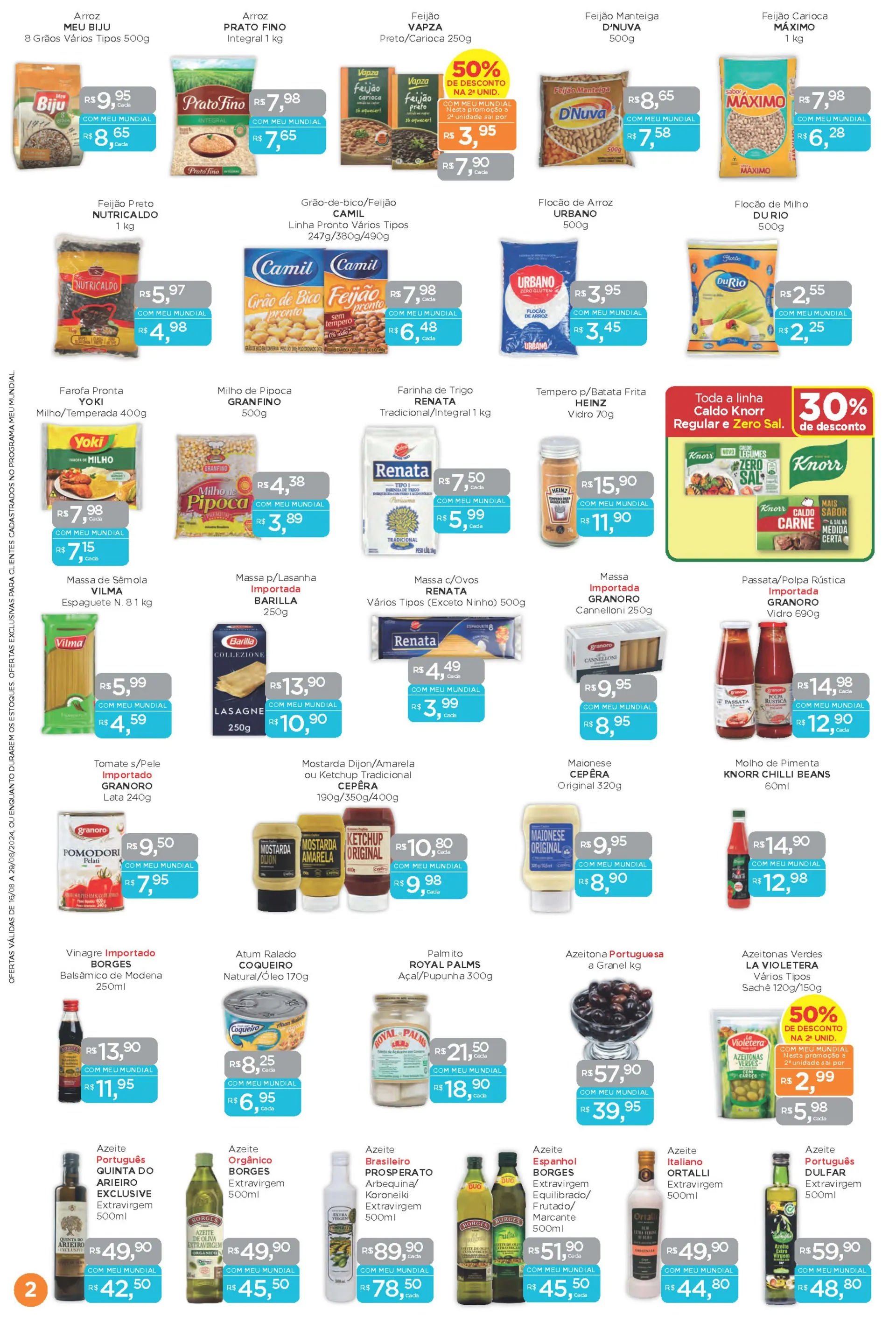 Encarte de Ofertas Supermercados Mundial 16 de agosto até 29 de agosto 2024 - Pagina 2
