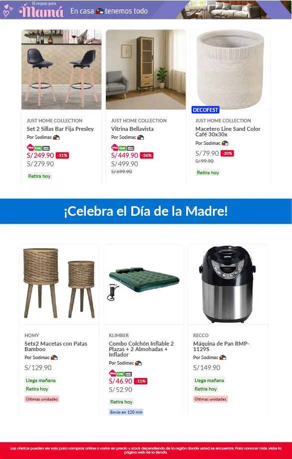 Catalogo de Sodimac Día de la Madre 30 de abril al 14 de mayo 2025 - Pag 2