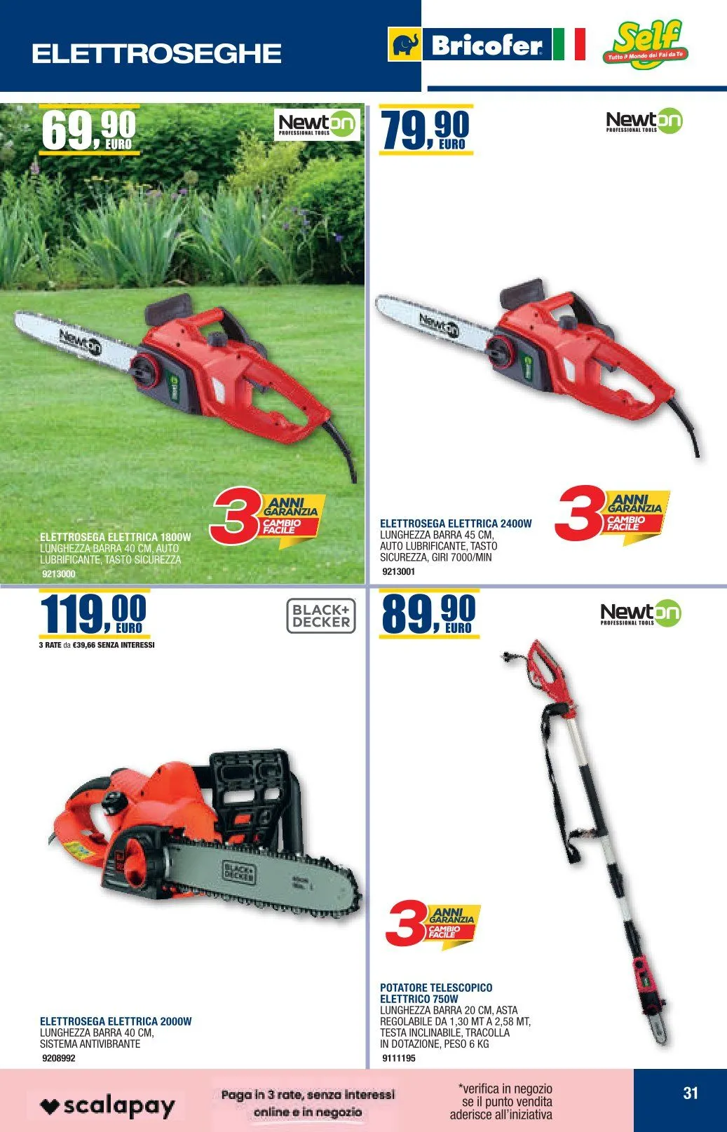  Volantini Bricofer da 29 dicembre a 20 gennaio di 2026 - Pagina del volantino 31