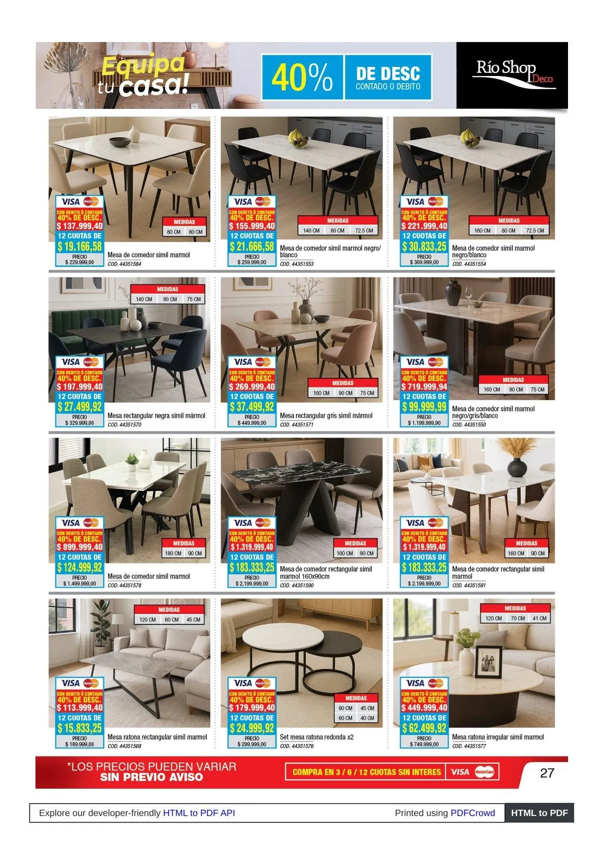 Ofertas de Ofertas Río Shop Deco 30 de marzo al 30 de abril 2026 - Página 27 del catálogo