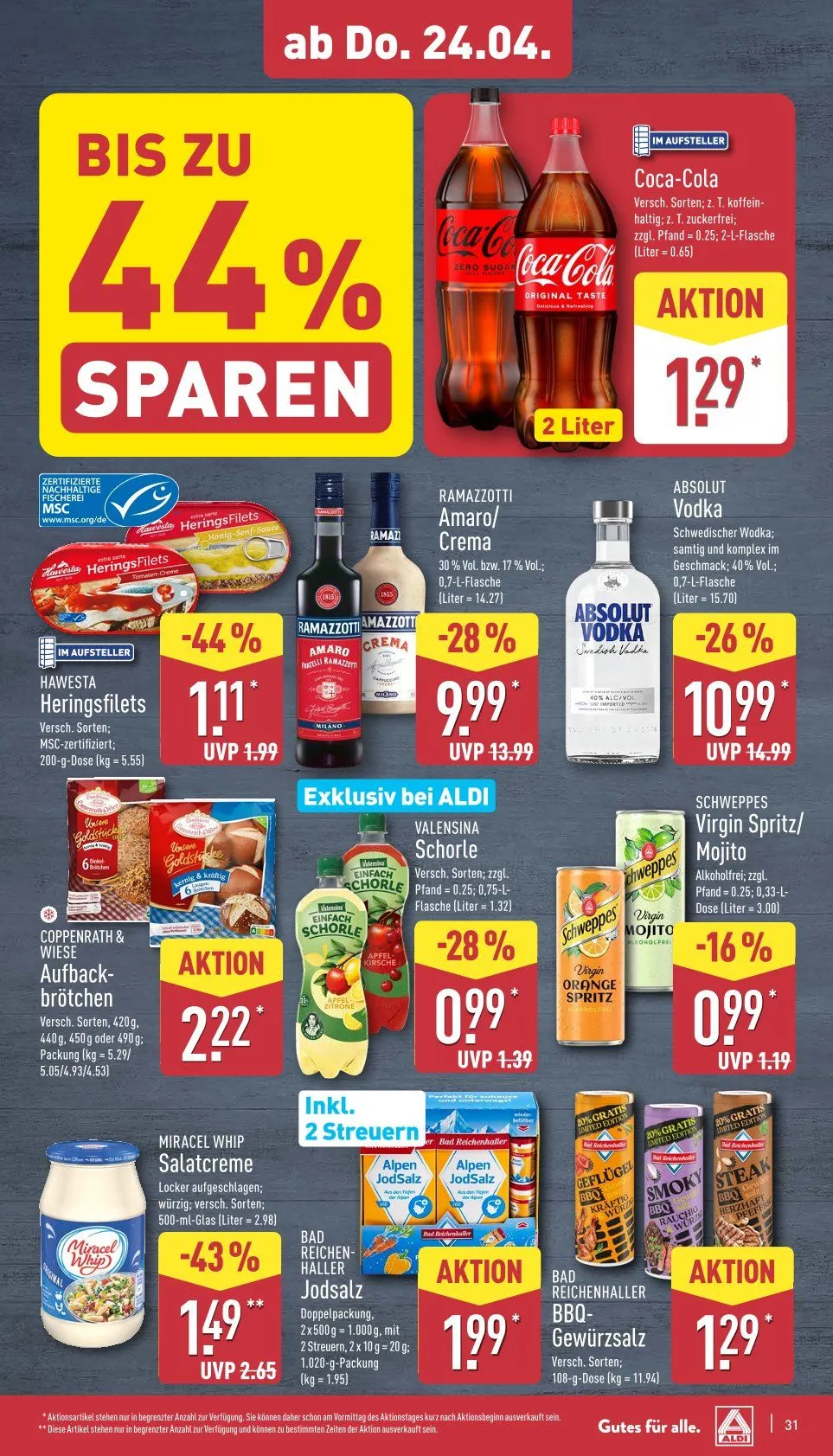 ALDI Aktuell Angebote von 22. April bis 26. April 2025 - Prospekt seite 31