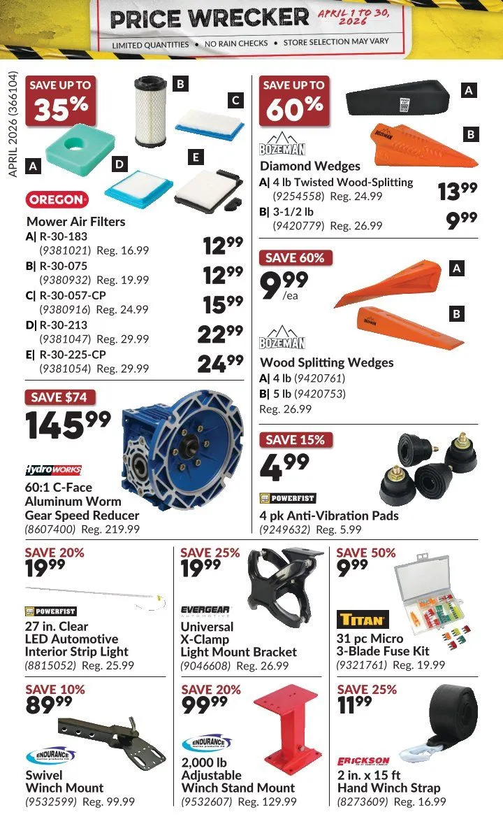 Princess Auto Sales from April 1 to April 30 2026 - flyer page 31