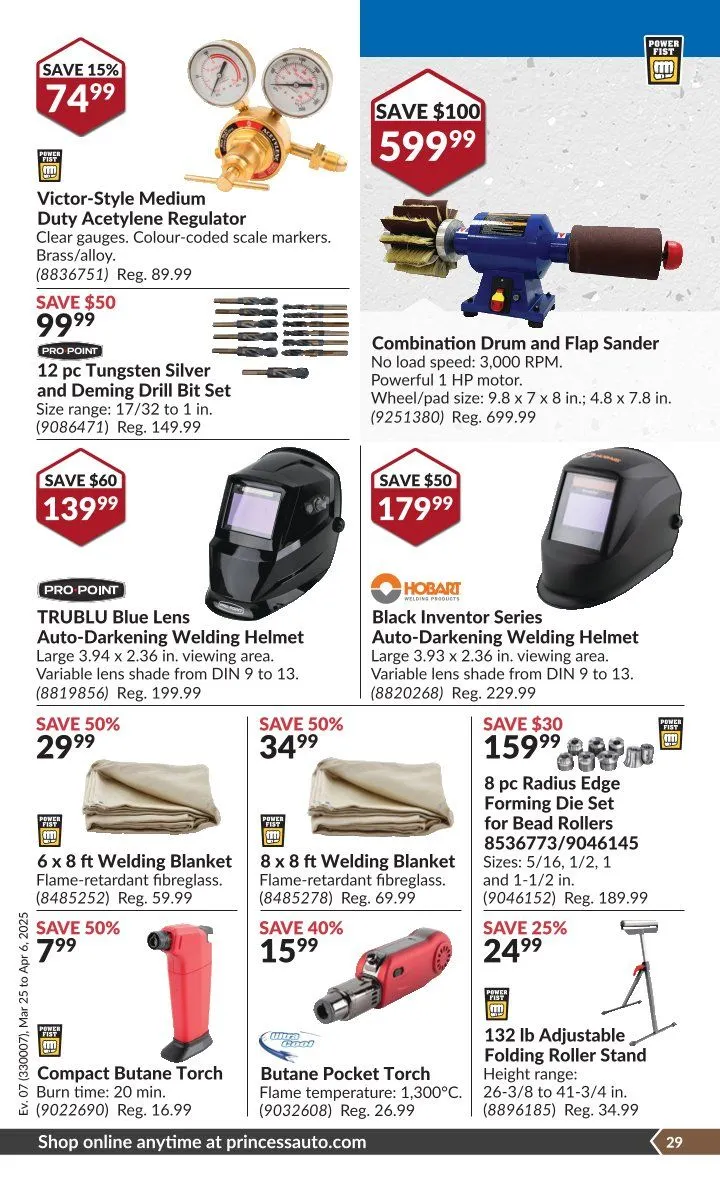 Princess Auto Sales from March 25 to April 6 2025 - flyer page 86