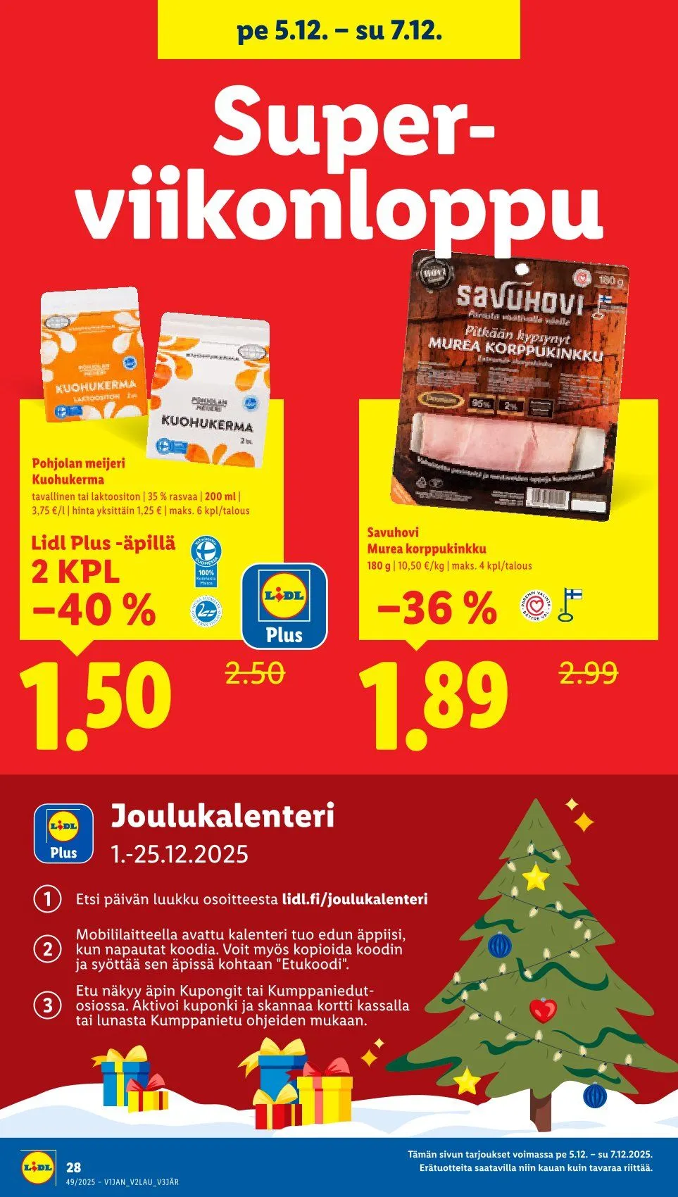 Lidl  Tarjoukset voimassa alkaen 4. joulukuuta - 7. joulukuuta 2025 - Tarjouslehti sivu 32