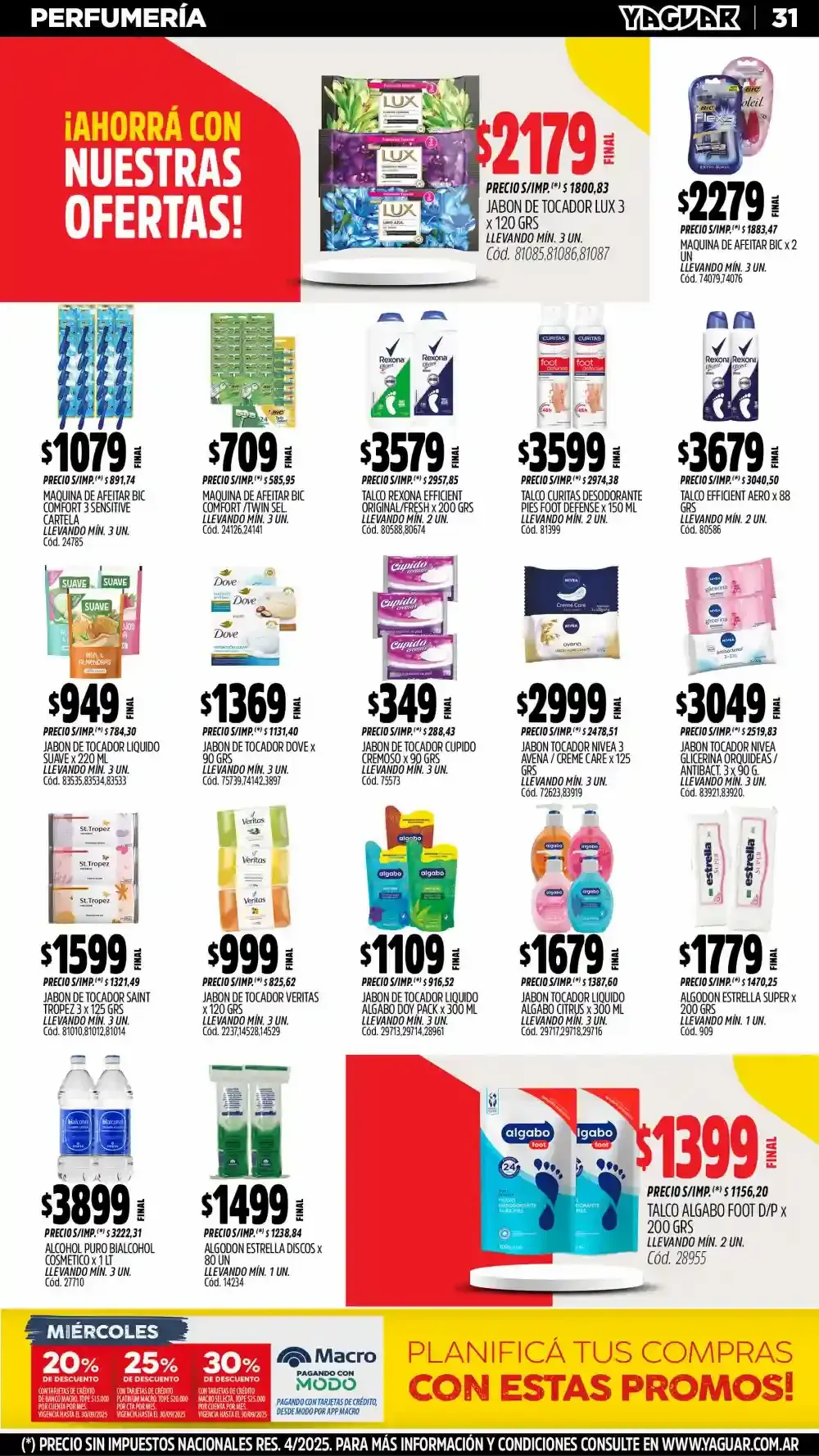 Ofertas de Ofertas Yaguar - Últimos catálogos 8 de septiembre al 15 de septiembre 2025 - Página 32 del catálogo