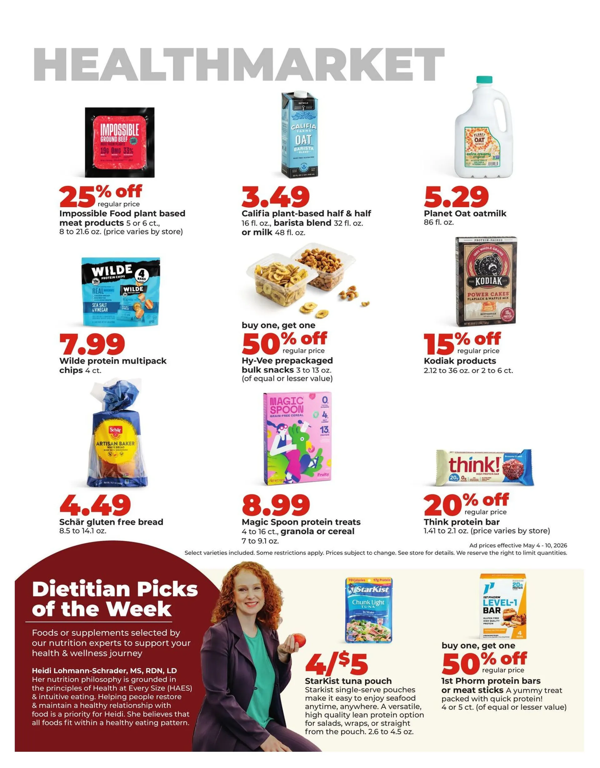 Weekly promotion  HyVee Sales spanning from May 4 to May 10 2026 - Page 32 for Catalogue 365