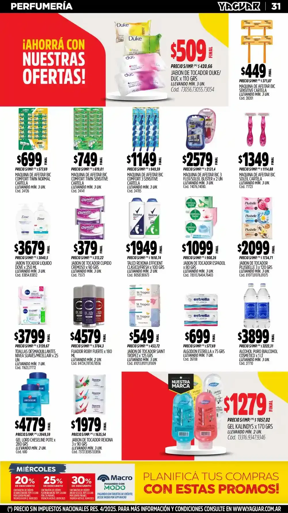 Ofertas de Ofertas Yaguar 1 de septiembre al 7 de septiembre 2025 - Página 38 del catálogo