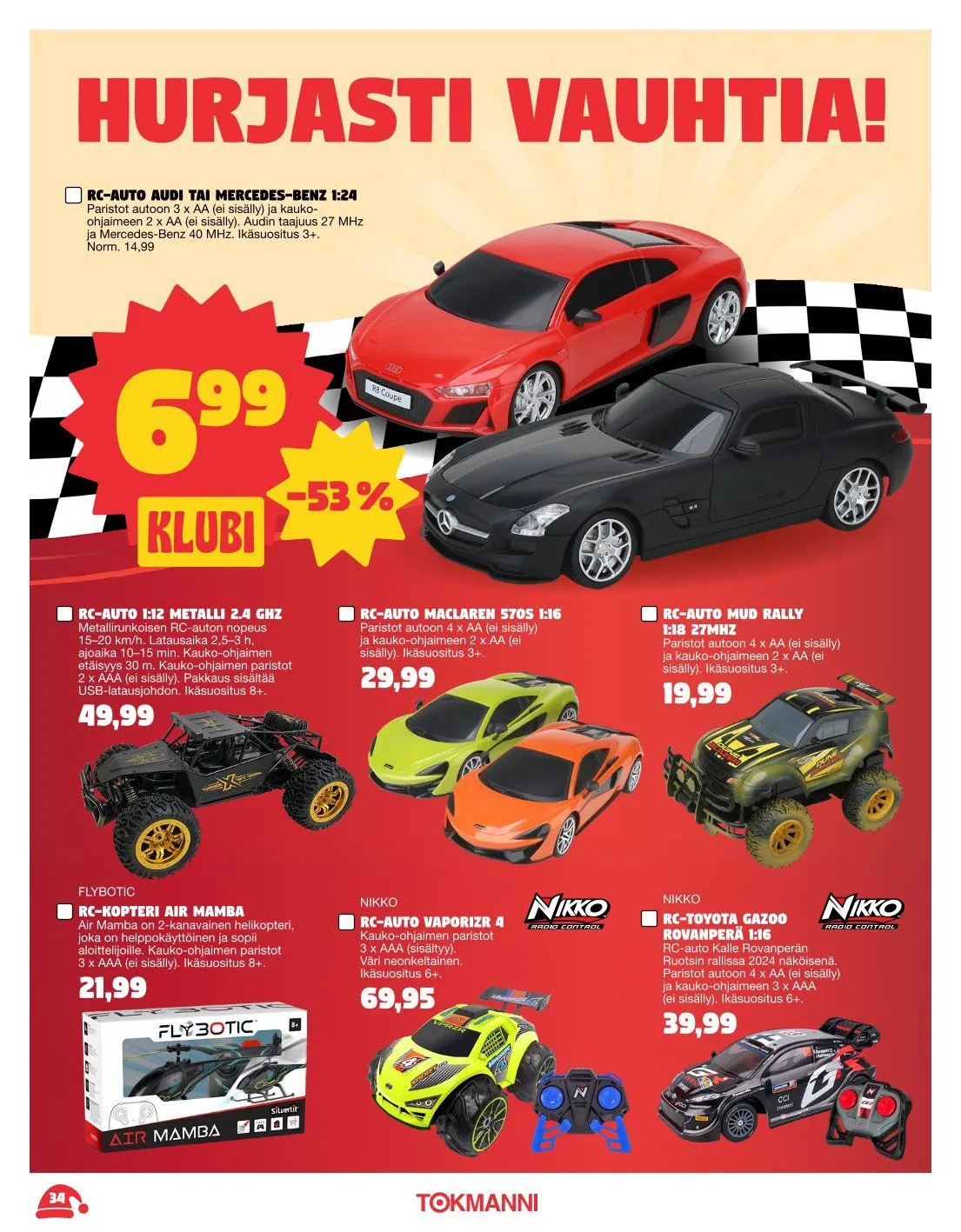  Tokmanni Tarjoukset voimassa alkaen 3. marraskuuta - 24. joulukuuta 2025 - Tarjouslehti sivu 34