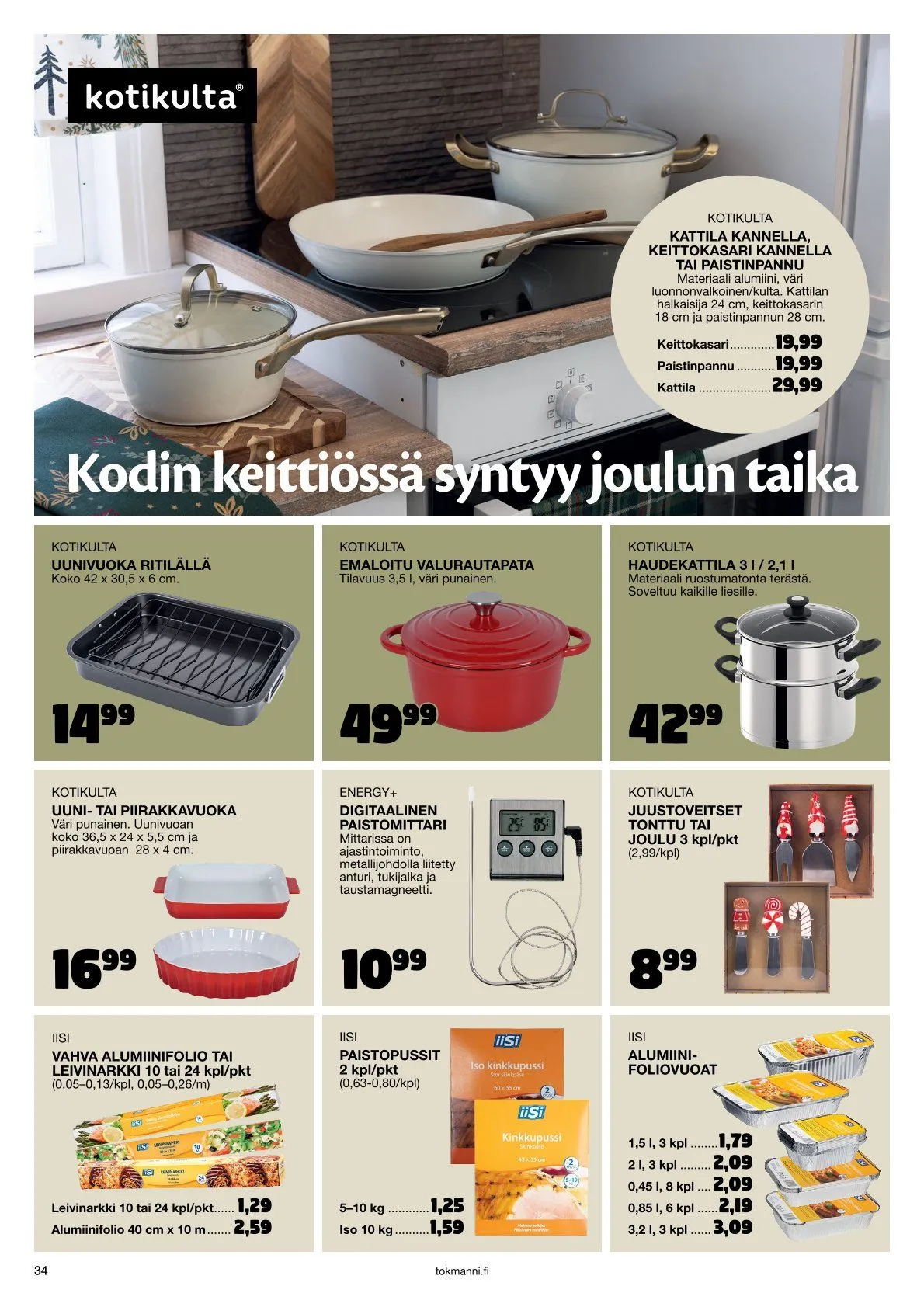  Tokmanni Tarjoukset voimassa alkaen 28. marraskuuta - 24. joulukuuta 2025 - Tarjouslehti sivu 34