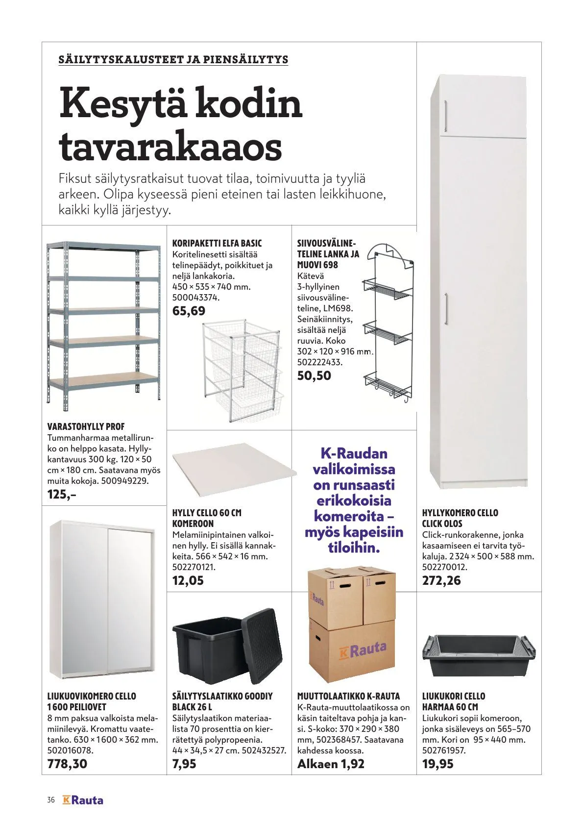 Kaupan K-Rauta uusimmat tarjoukset voimassa alkaen 5. helmikuuta - 28. helmikuuta 2026 - Tarjouslehti sivu 36