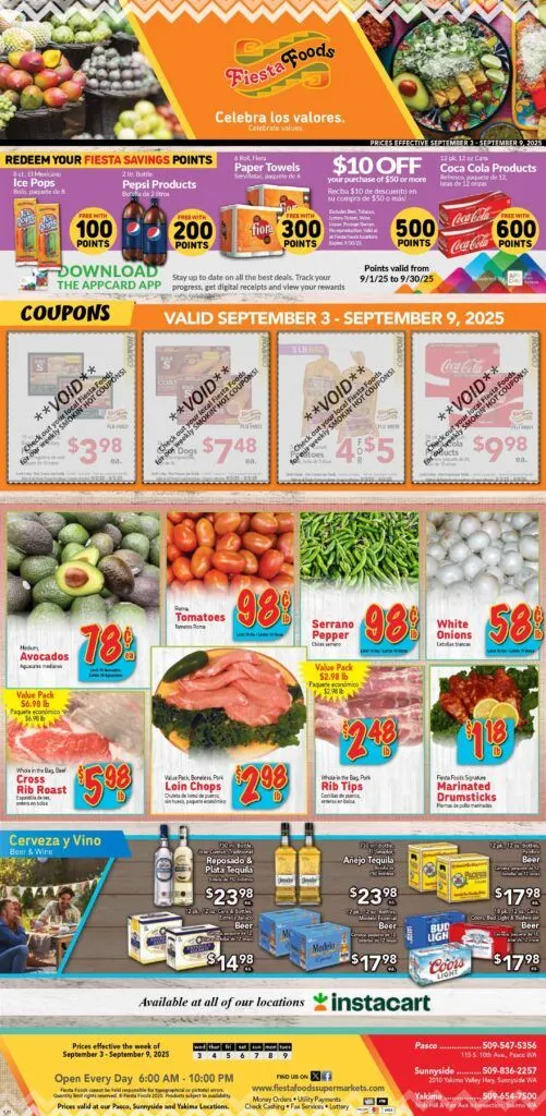Weekly ad Fiesta Foods SuperMarkets Sales from September 3 to September 9 2025 - Page 1