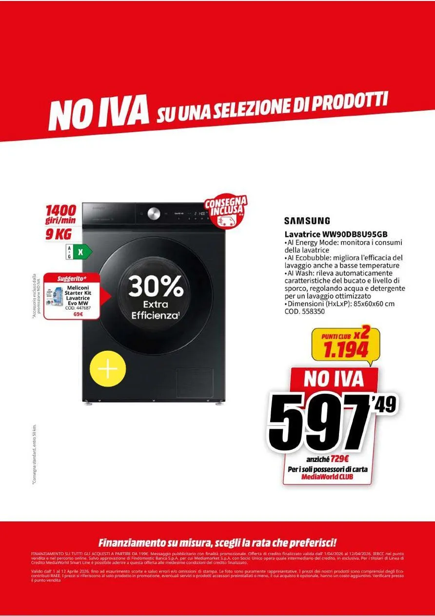 Volantini MEDIAWORLD da 1 aprile a 12 aprile di 2026 - Pagina del volantino 38