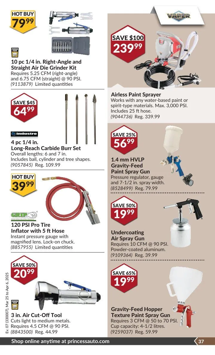 Princess Auto Sales from March 25 to April 6 2025 - flyer page 35