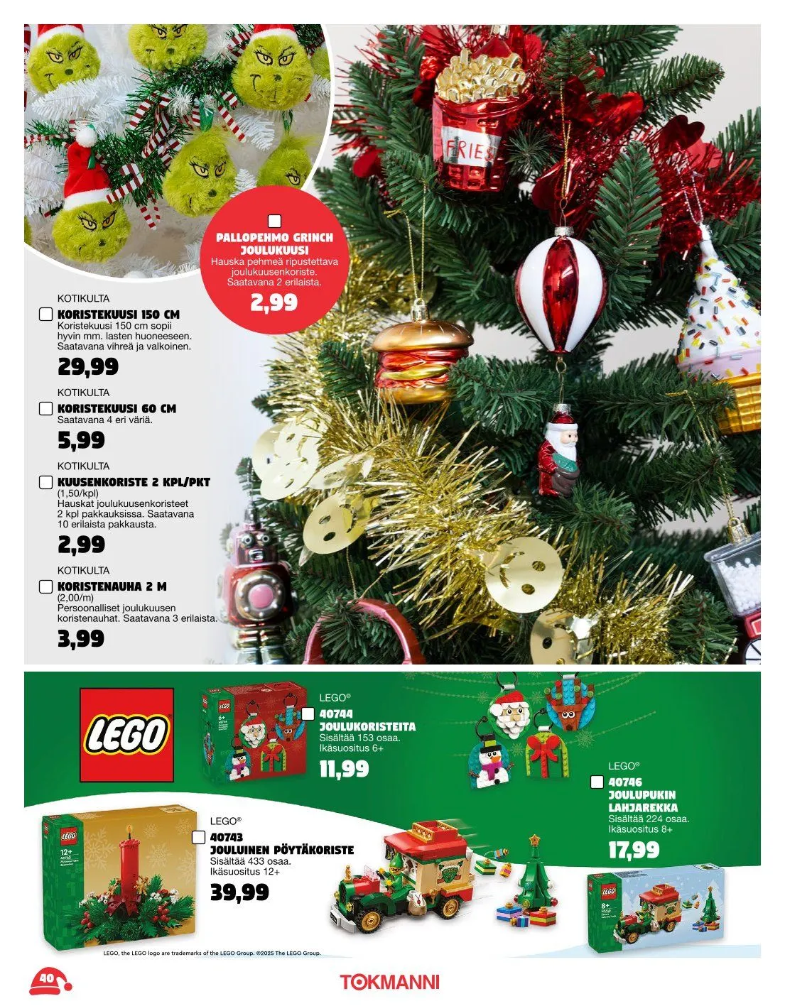  Tokmanni Tarjoukset voimassa alkaen 3. marraskuuta - 24. joulukuuta 2025 - Tarjouslehti sivu 40
