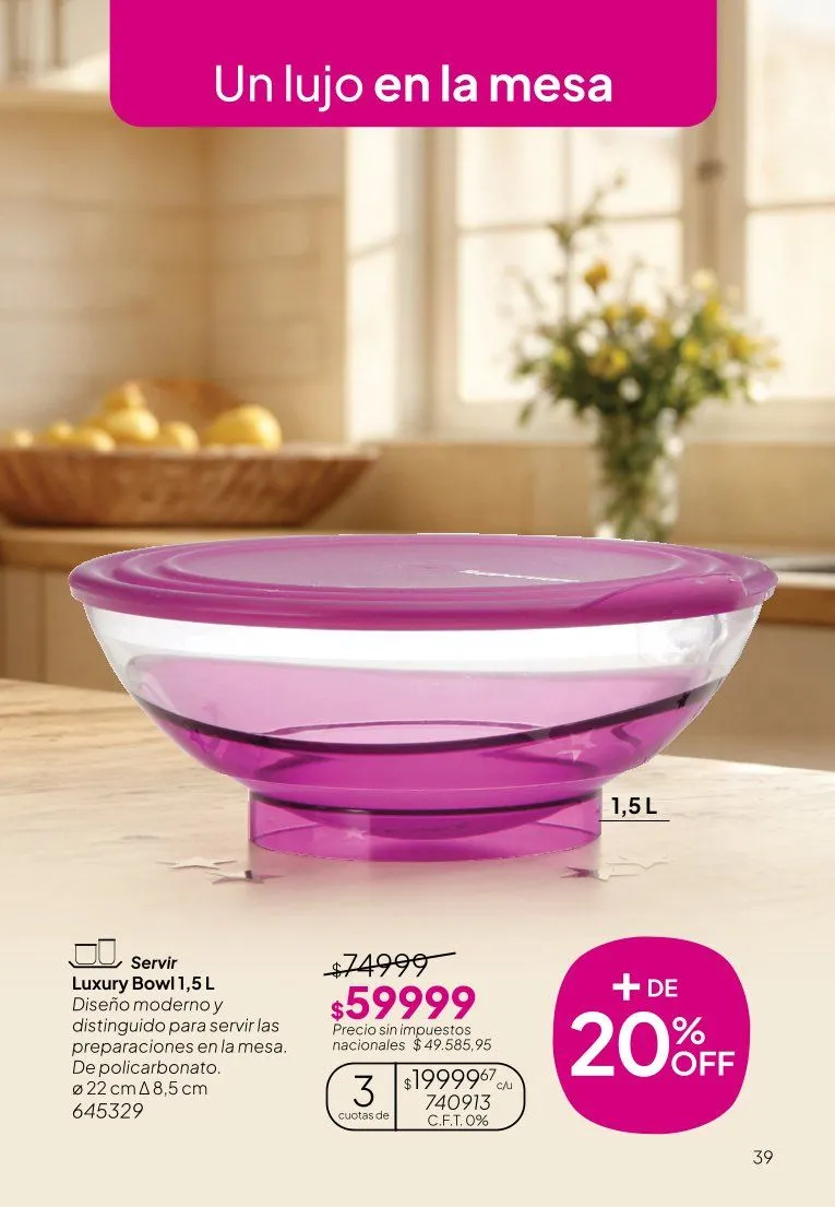 Ofertas de  Ofertas Tupperware  9 de junio al 30 de junio 2026 - Página 39 del catálogo