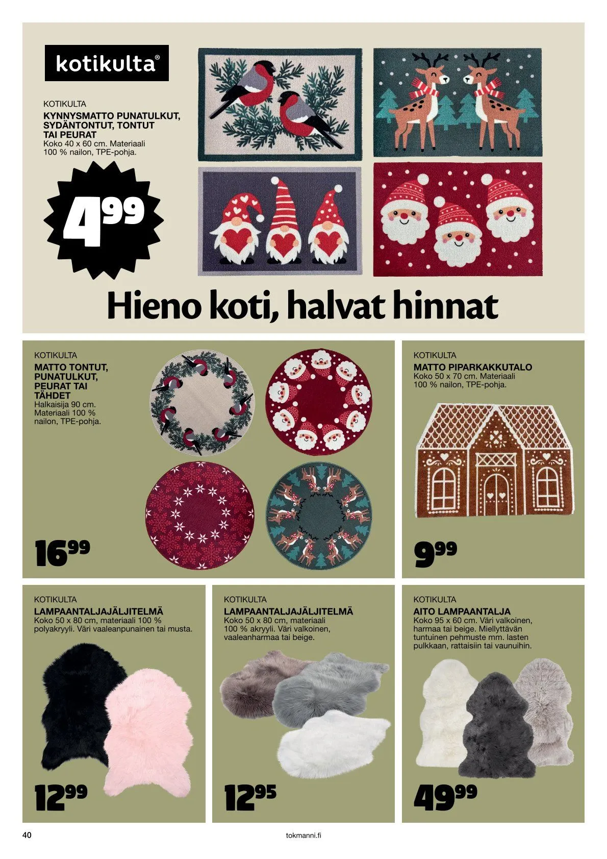  Tokmanni Tarjoukset voimassa alkaen 28. marraskuuta - 24. joulukuuta 2025 - Tarjouslehti sivu 40