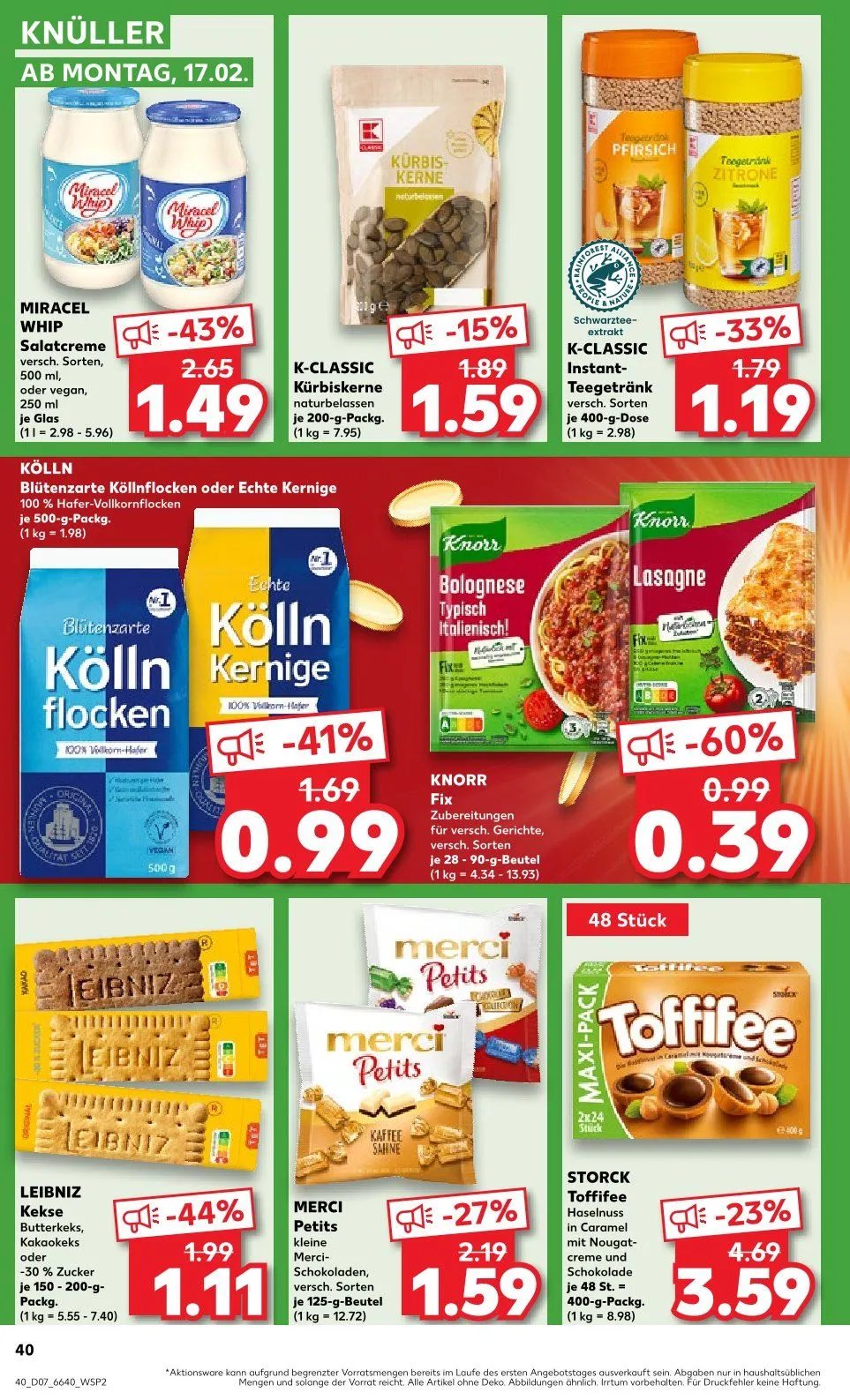 Kaufland Prospekt von 13. Februar bis 19. Februar 2025 - Prospekt seite 40