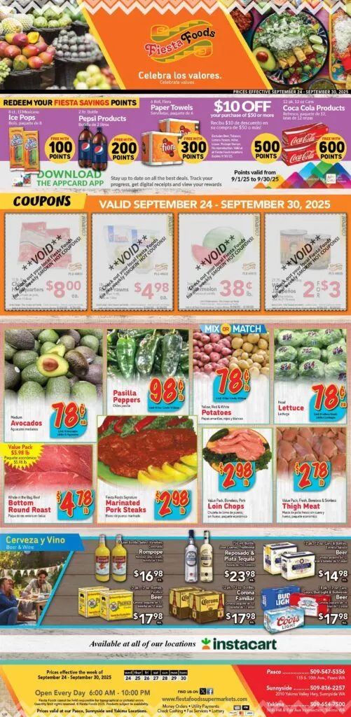 Weekly ad  Fiesta Foods SuperMarkets Sales from September 24 to October 1 2025 - Page 