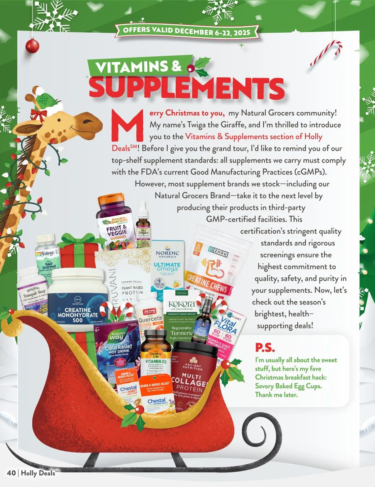 Weekly promotion Natural Grocers Sales spanning from December 6 to December 12 2025 - Page 40 for Catalogue 365