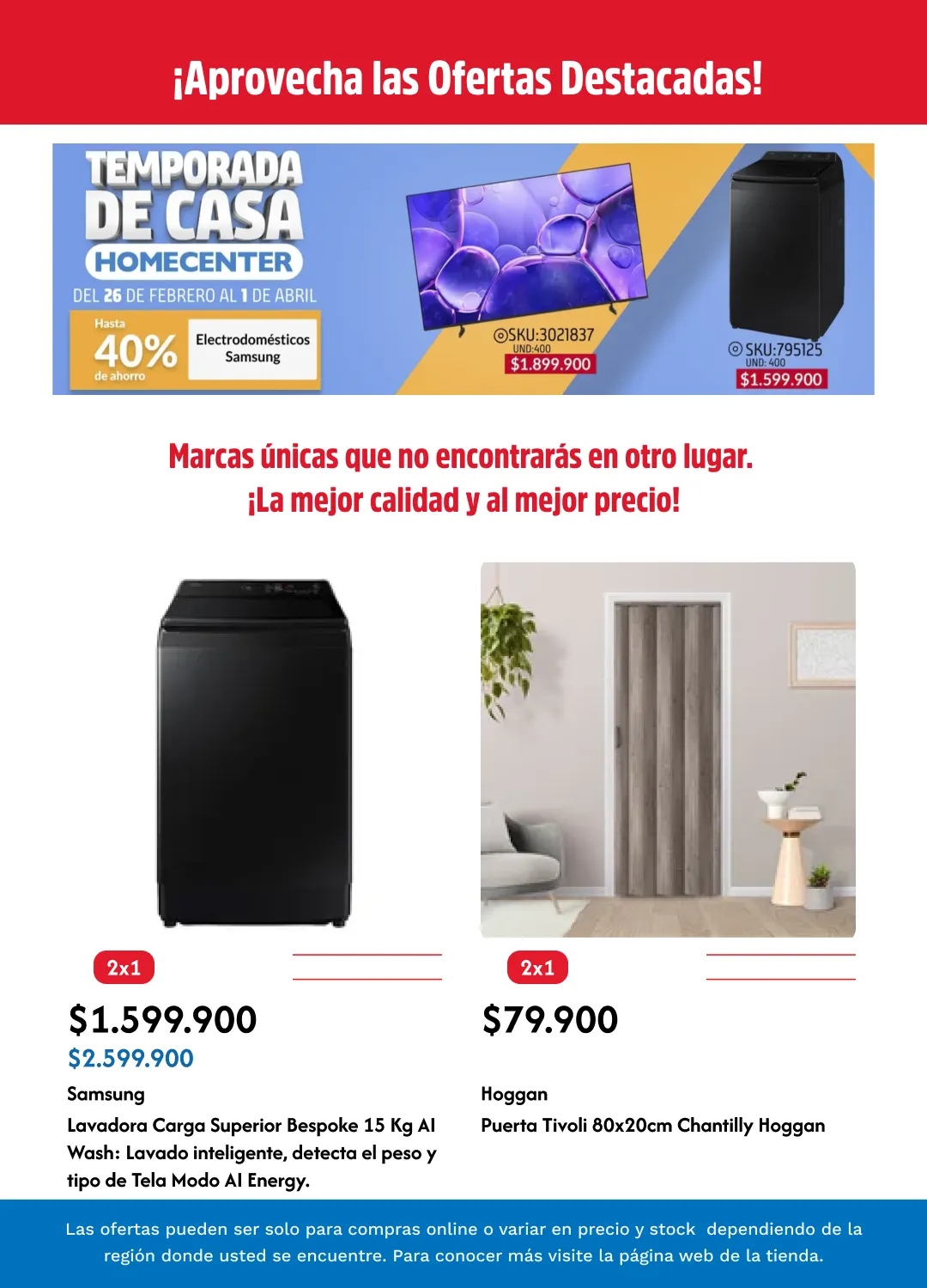 Catalogo de  Homecenter Ofertas 2 de marzo al 20 de marzo 2026 - Pag 4