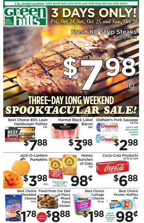 Weekly ad Green Hills Grocery Sales from October 22 to October 28 2025 - Page 1