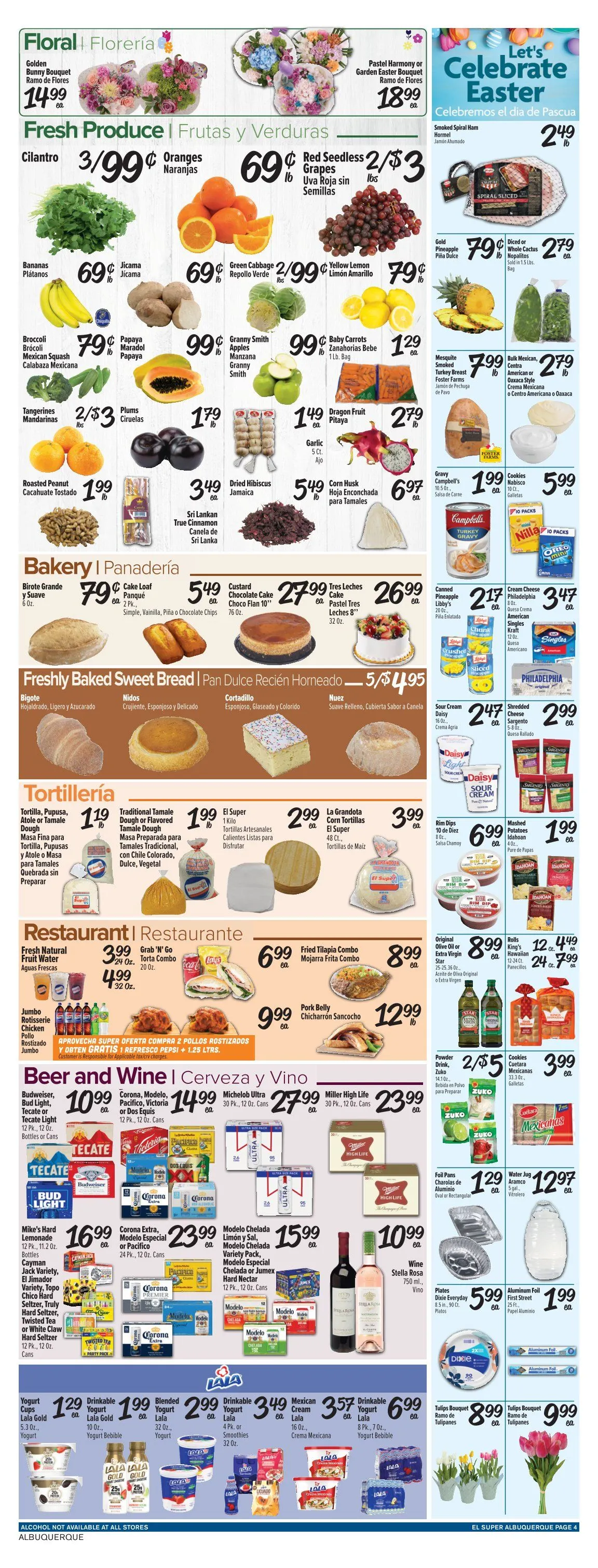 Weekly promotion El Super Sales spanning from April 1 to April 7 2026 - Page 4 for Catalogue 365