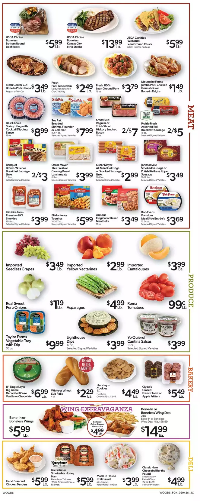 Weekly ad Woods Supermarket Sales from February 4 to February 10 2026 - Page 4