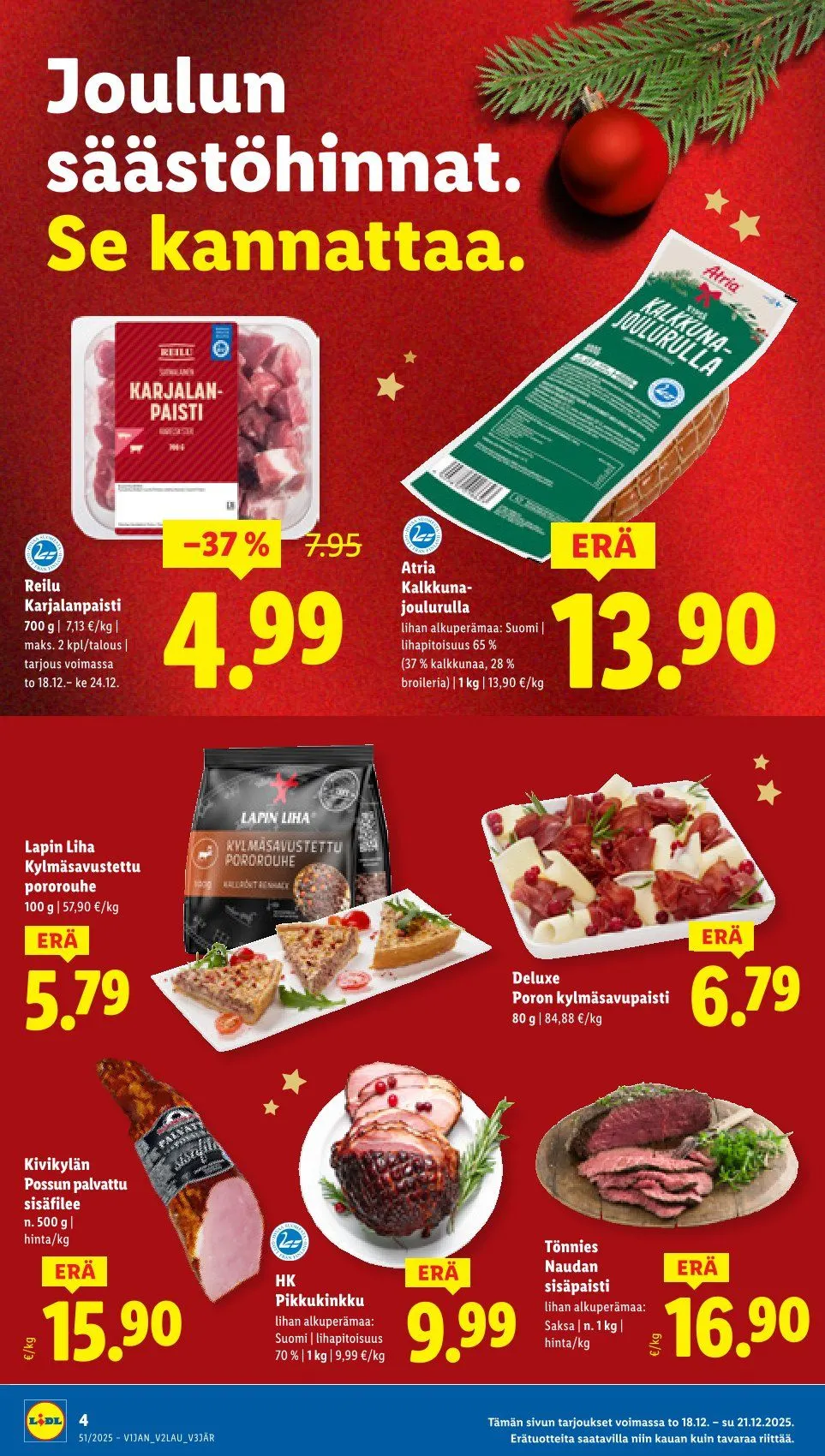 Lidl  voimassa alkaen 18. joulukuuta - 21. joulukuuta 2025 - Tarjouslehti sivu 4