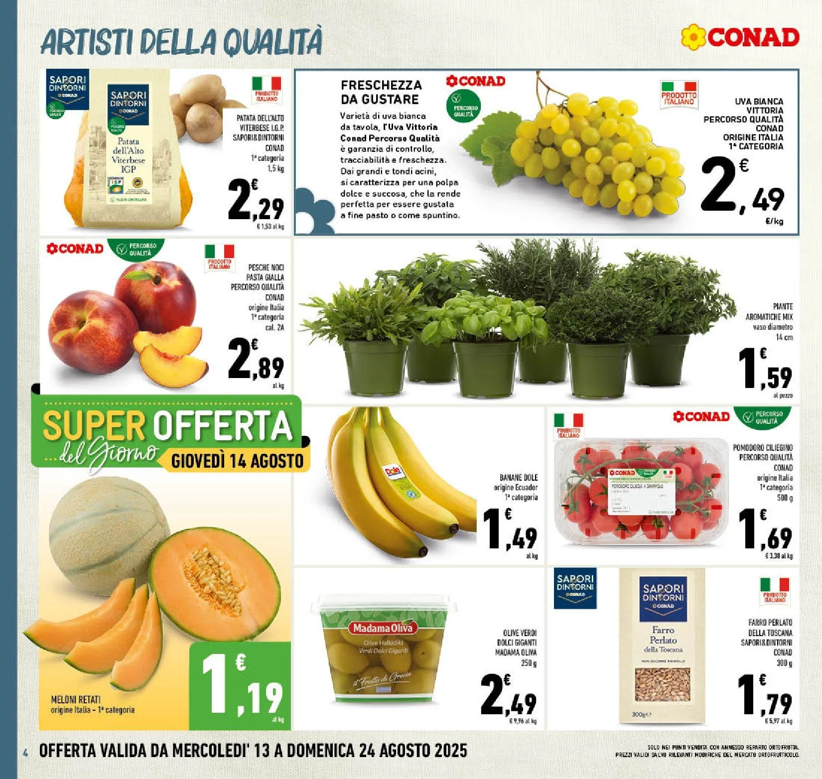 Volantini Conad da 13 agosto a 24 agosto di 2025 - Pagina del volantino 4
