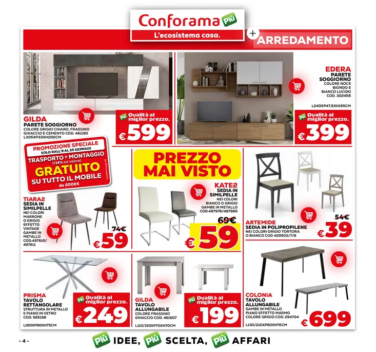 Volantini Conforama da 8 gennaio a 25 gennaio di 2026 - Pagina del volantino 4