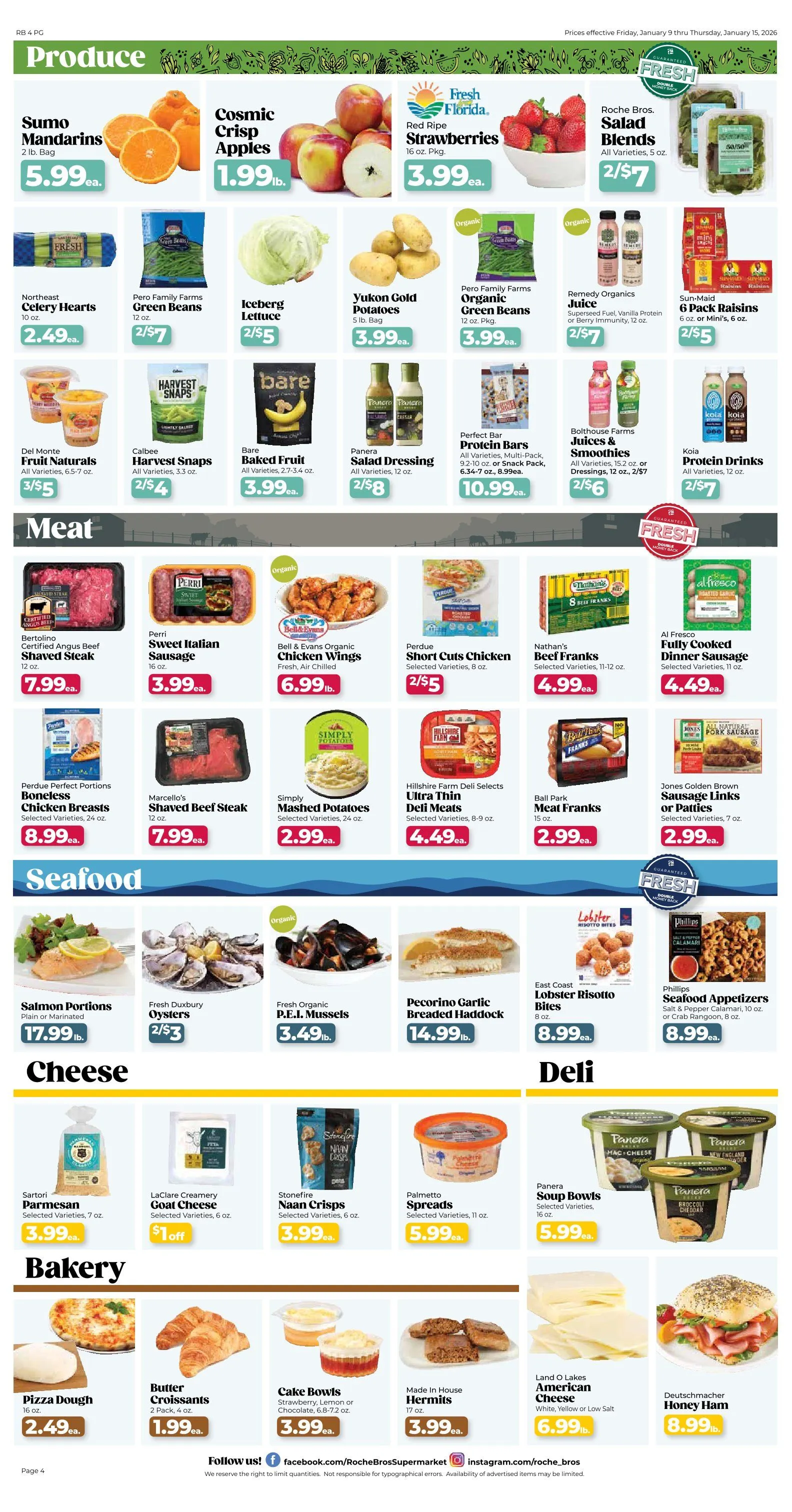 Weekly ad Roche Bros. Sales from January 9 to January 15 2026 - Page 4