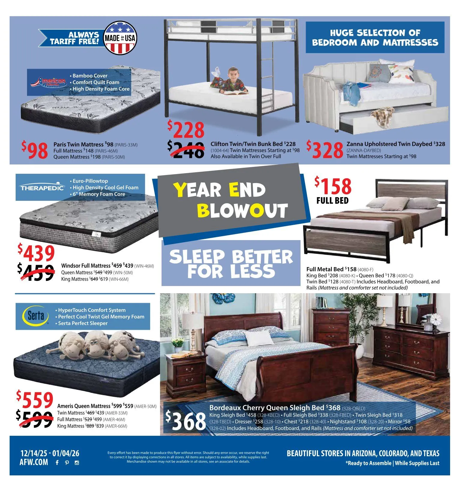 Weekly ad American Furniture Warehouse Sales from December 14 to January 1 2026 - Page 4