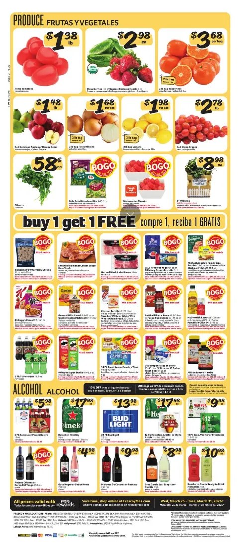 Weekly promotion Fresco y Más Sales spanning from March 25 to March 31 2026 - Page 4 for Catalogue 365