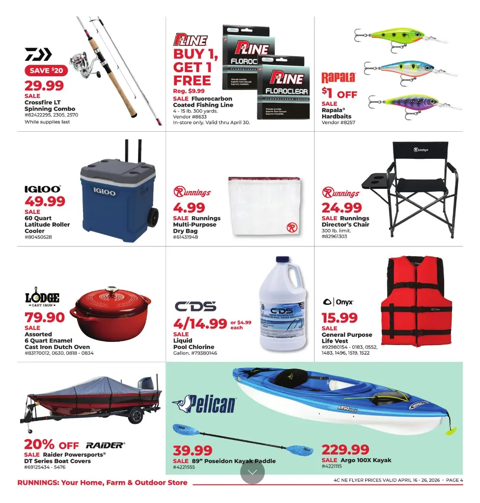 Weekly promotion Runnings Sales spanning from April 16 to April 26 2026 - Page 4 for Catalogue 365