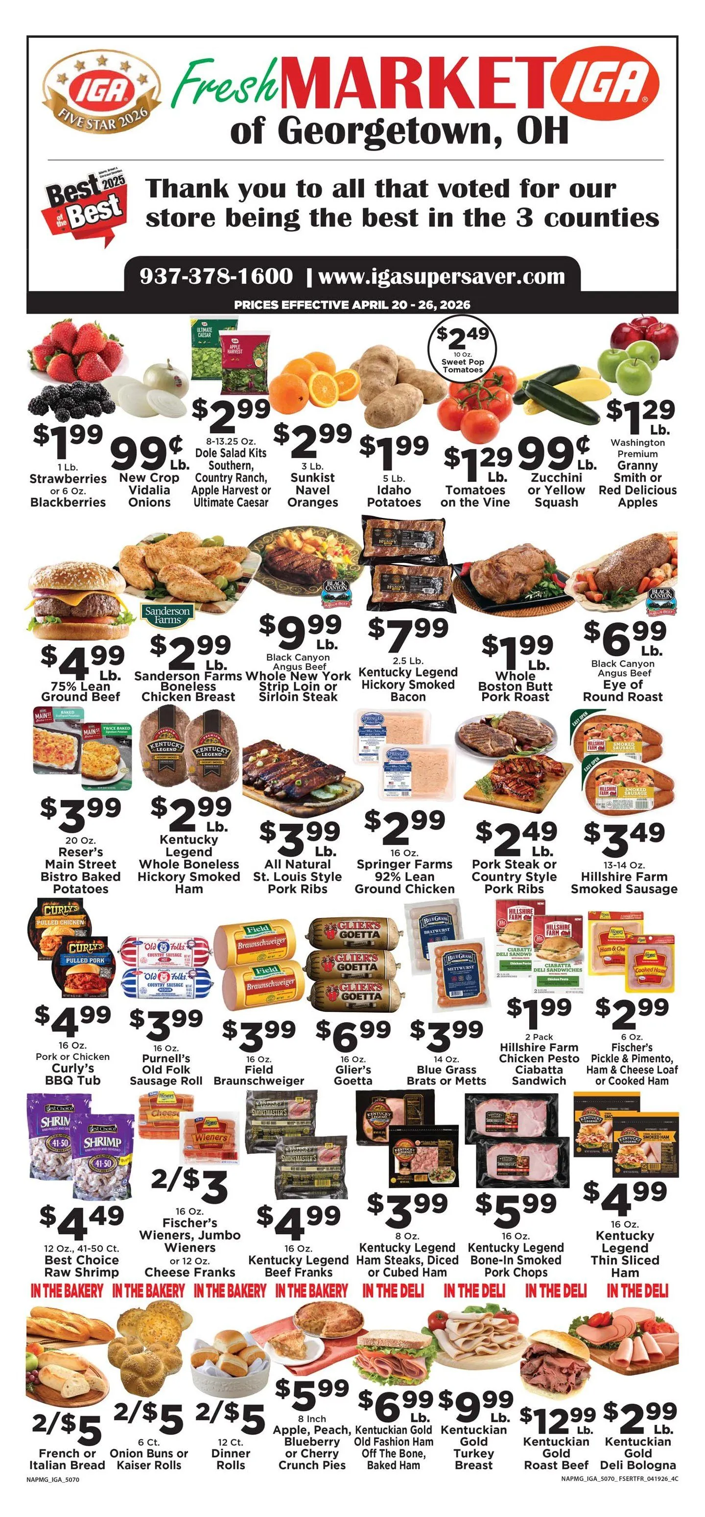 IGA Sales from April 20 to April 26 2026 - flyer page 1