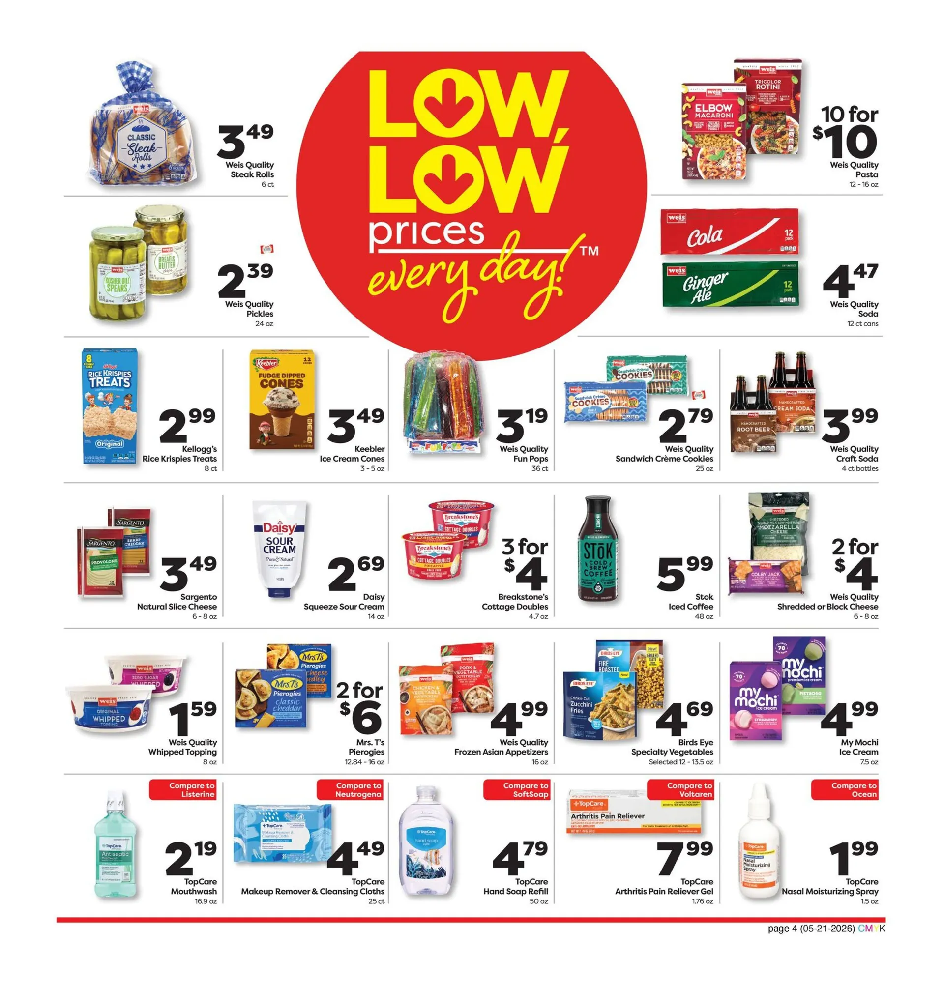 Weekly promotion Weis Sales spanning from May 21 to June 17 2026 - Page 4 for Catalogue 365