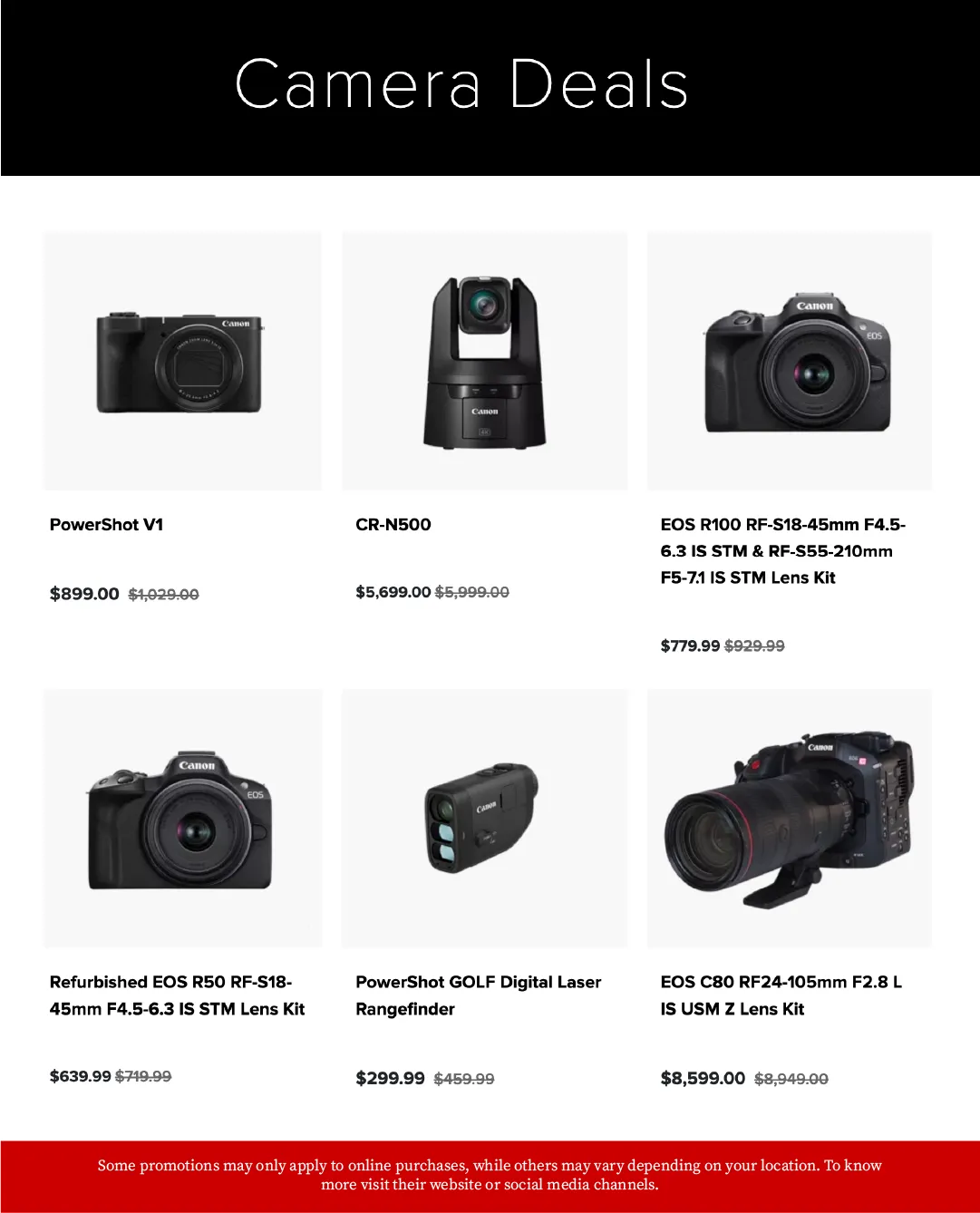 Weekly promotion Canon Sales spanning from April 9 to April 30 2026 - Page 3 for Catalogue 365