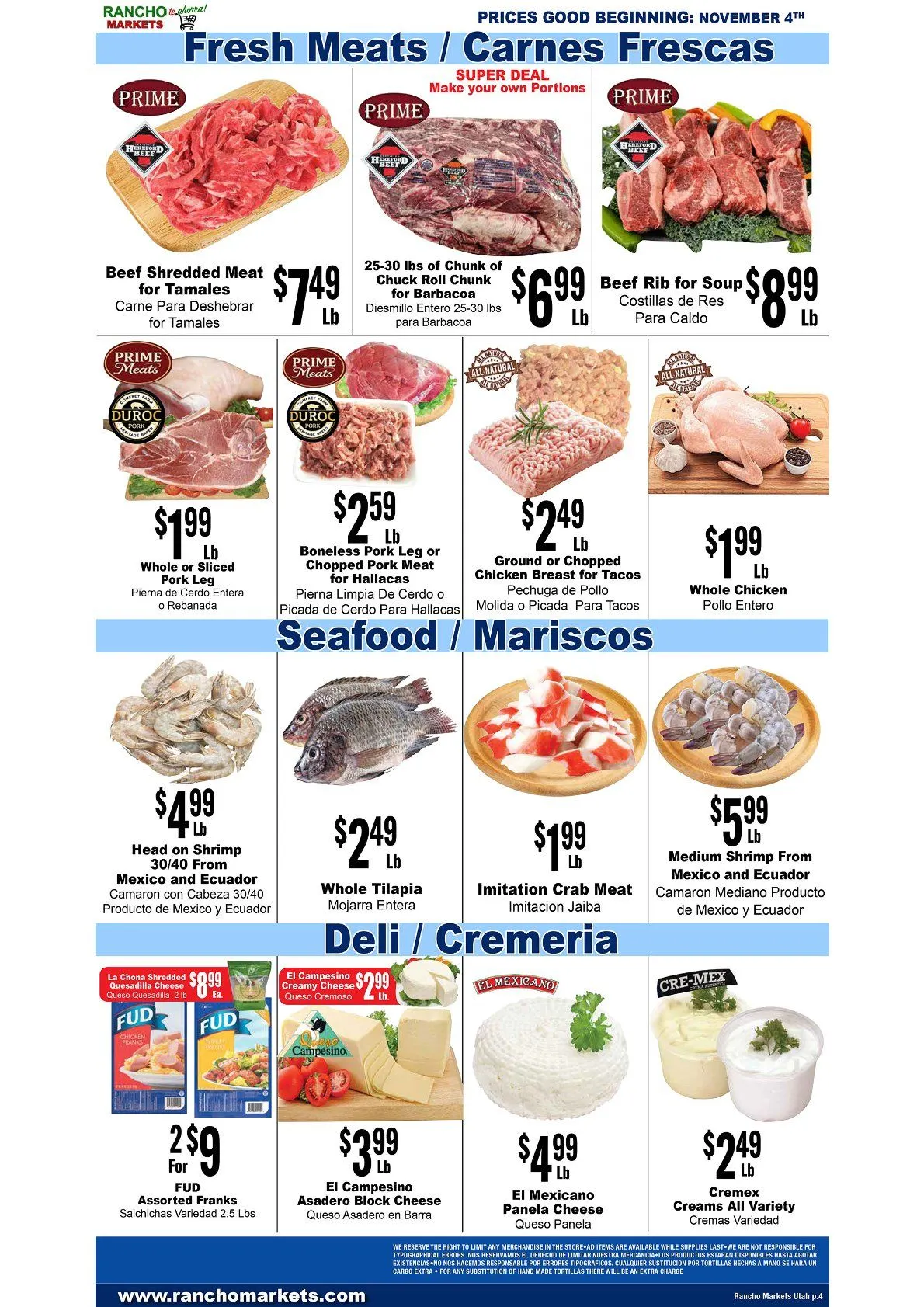 Weekly ad Rancho Markets Sales from November 4 to November 10 2025 - Page 4