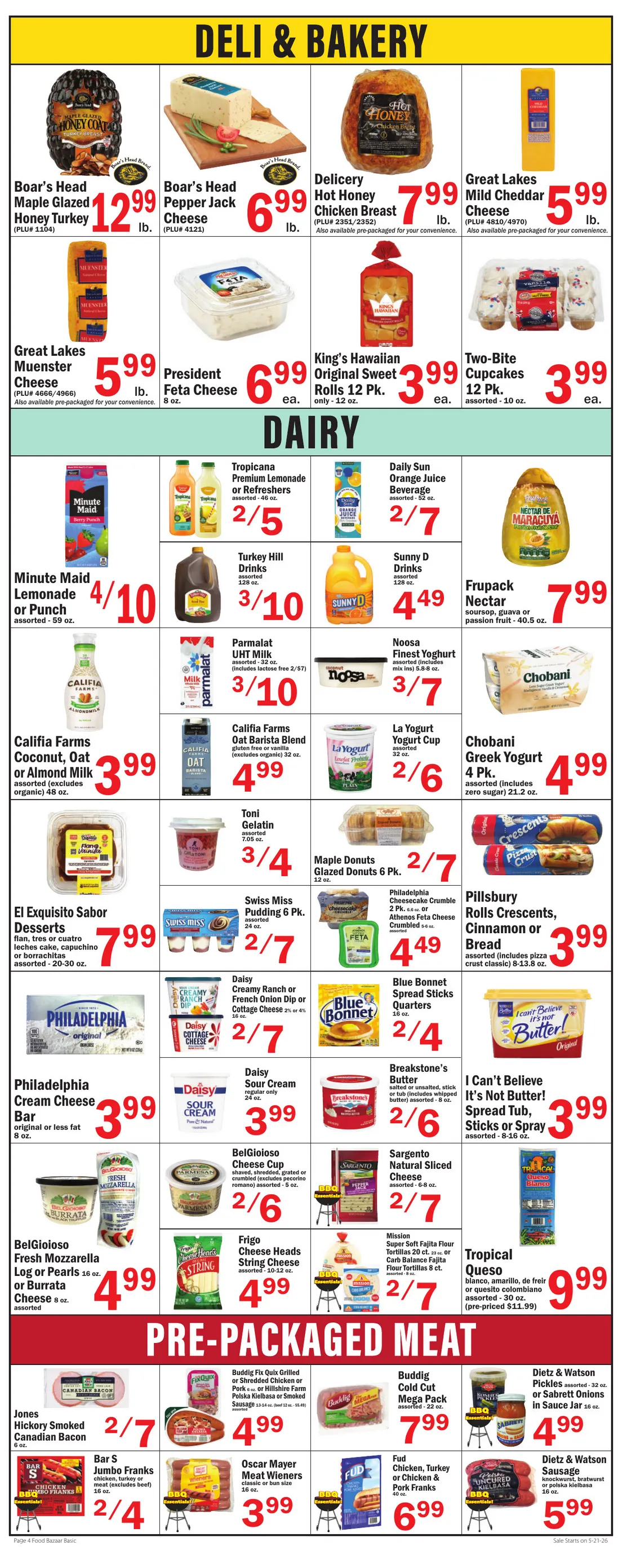 Weekly promotion Food Bazaar Sales spanning from May 21 to May 27 2026 - Page 4 for Catalogue 365